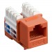 Black Box CAT6J-OR-25PAK CAT6 Value Line Keystone Jack, Orange, 25-Pack