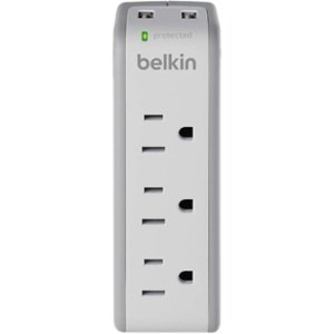 Belkin BST300bg 3-Outlet Mini Surge Protector with USB Ports (2.1 AMP)