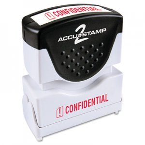 ACCUSTAMP2 COS035574 Pre-Inked Shutter Stamp with Microban, Red, CONFIDENTIAL, 1 5/8 x 1/2