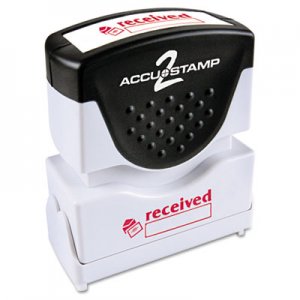 ACCUSTAMP2 COS035570 Pre-Inked Shutter Stamp with Microban, Red, RECEIVED, 1 5/8 x 1/2