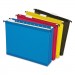 Pendaflex PFX09213 SureHook Hanging Pocket File, Letter Size, 1/5-Cut Tab, Assorted, 4/Pack