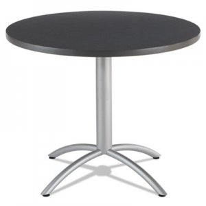 Iceberg 65628 CafeWorks Table, 36 dia x 30h, Graphite Granite/Silver ICE65628