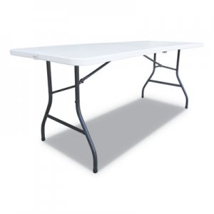 Alera ALEFR72H Fold-in-Half Resin Folding Table, 72w x 29.63d x 29.25h, White