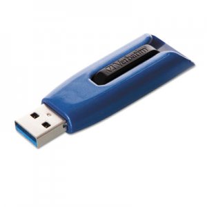 Verbatim VER49808 V3 Max USB 3.0 Flash Drive, 128 GB, Blue