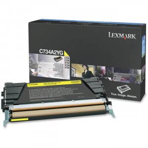 Lexmark C734A2YG Yellow Toner Cartridge LEXC734A2YG