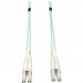 Tripp Lite N820-20N 0.5M (20-in.) Duplex Multimode 50/125 Aqua OM3 Fiber Patch Cable, LC/LC