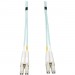 Tripp Lite N820-20N 0.5M (20-in.) Duplex Multimode 50/125 Aqua OM3 Fiber Patch Cable, LC/LC