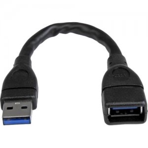 StarTech.com USB3EXT6INBK 6in Black USB 3.0 Extension Adapter Cable A to A - M/F