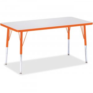 Berries 6403JCA114 Adult Height Color Edge Rectangle Table