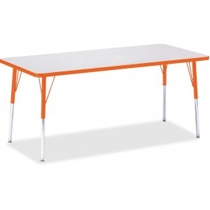 Berries 6413JCA114 Adult Height Color Edge Rectangle Table