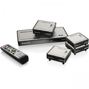 Iogear GWHDMS52MBK4 Long Range Wireless 5x2 HDMI Matrix PRO with 3 Additional Receivers