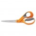 Fiskars FSK01009881 Home and Office Scissors, 8" Long, 3.5" Cut Length, Orange/Gray Offset Handle