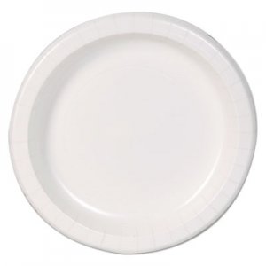 Dixie DBP09W Basic Paper Dinnerware, Plates, White, 8.5" Diameter, 125/Pack DXEDBP09W
