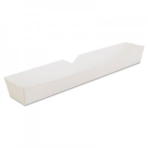 SCT SCH0711 Hot Dog Tray, White, 10 1/4 x 1 1/2 x 1 1/4, Paperboard, 500/Carton