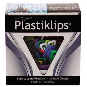 Baumgartens LP0600 Plastiklips Paper Clips, Large, Assorted Colors, 200/Box BAULP0600