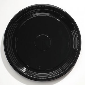 WNA WNAA516PBL Caterline Casuals Thermoformed Platters, PET, Black, 16" Diameter