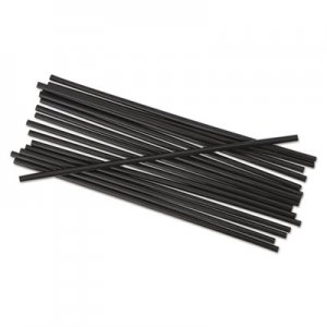 Boardwalk BWKSTRU525B10 Single-Tube Stir-Straws, 5 1/4", Black, 1000/Pack, 10/Carton