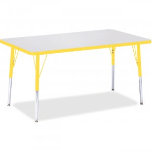 Berries 6473JCA007 Adult Height Color Edge Rectangle Table