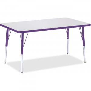 Berries 6473JCA004 Adult Height Color Edge Rectangle Table