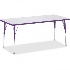 Berries 6413JCA004 Adult Height Color Edge Rectangle Table
