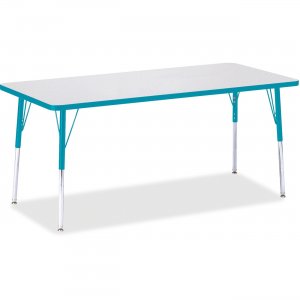 Berries 6413JCA005 Adult Height Color Edge Rectangle Table
