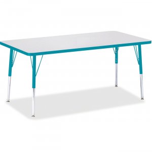 Berries 6408JCA005 Adult Height Color Edge Rectangle Table
