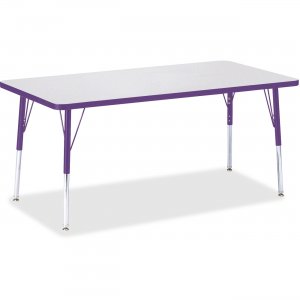 Berries 6408JCA004 Adult Height Color Edge Rectangle Table