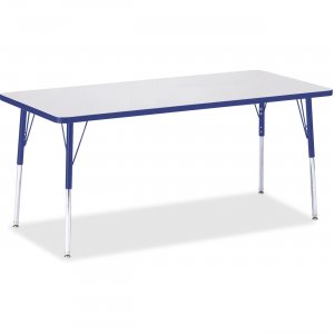 Berries 6413JCA003 Adult Height Color Edge Rectangle Table
