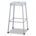 Safco SAF6606SL Bar-Height Steel Stool, 29" Seat Height, Supports up to 250 lbs., Silver Seat/Silver Back, Silver Base
