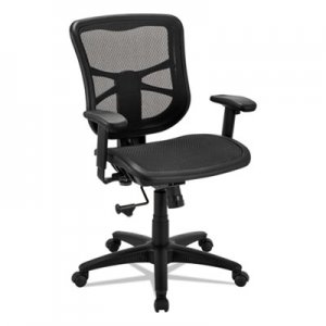 Alera ALEEL42B18 Elusion Series Air Mesh Mid-Back Swivel/Tilt Chair, Black