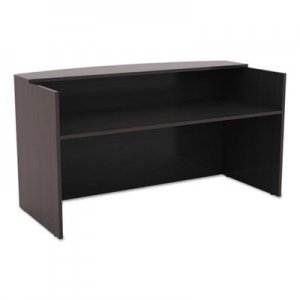 Alera ALEVA327236ES Valencia Series Reception Desk w/Counter,71w x 35 1/2d x 42 1/2h, Espresso