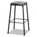 Safco SAF6606BL Bar-Height Steel Stool, 29" Seat Height, Supports up to 250 lbs., Black Seat/Black Back, Black Base