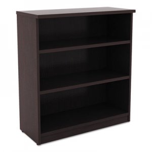 Alera ALEVA634432ES Valencia Series Bookcase, Three-Shelf, 31 3/4w x 14d x 39 3/8h, Espresso