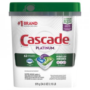Cascade PGC97726 ActionPacs, Fresh Scent, 34.5 oz, 62/Bag, 3 Bags/Carton