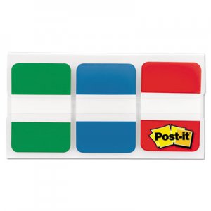 Post-it Tabs MMM686GBR 1" Tabs, 1/5-Cut Tabs, Assorted Primary Colors, 1" Wide, 66/Pack