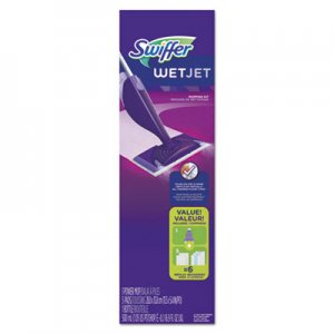 Swiffer PGC92811KT WetJet Mop Starter Kit, 46" Handle, Silver/Purple