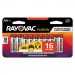 Rayovac RAY81516LTFUSK Fusion Advanced Alkaline Batteries, AA, 16/Pack