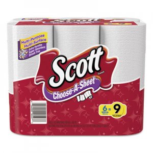 Scott 16447 Choose-a-Size Mega Roll, White, 102/Roll, 6 Rolls/Pack, 4 Packs/Carton KCC16447