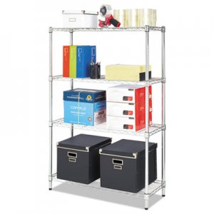 Alera ALESW843614SR Residential Wire Shelving, Four-Shelf, 36w x 14d x 54h, Silver