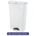 Rubbermaid Commercial 1883559 Slim Jim Resin Step-On Container, Front Step Style, 18 gal, White RCP1883559