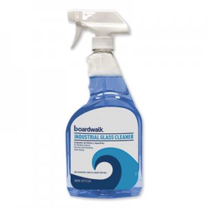 Boardwalk BWK47112AEA Industrial Strength Glass Cleaner with Ammonia, 32 oz Trigger Spray Bottle