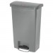 Rubbermaid Commercial RCP1883602 Slim Jim Resin Step-On Container, Front Step Style, 13 gal, Gray