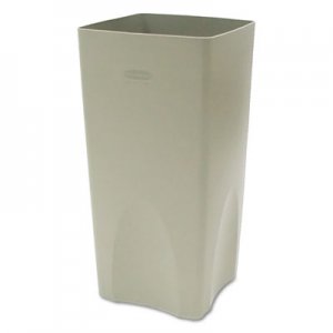 Rubbermaid Commercial RCP356300BGCT Plaza Waste Container Rigid Liner, Square, Plastic, 19 gal, Beige