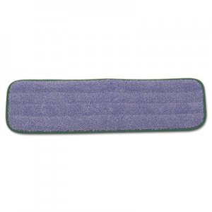 Rubbermaid Commercial RCPQ410GRECT Microfiber Wet Mopping Pad, 18 1/2" x 5 1/2" x 1/2", Green, 12/Carton