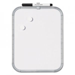 MasterVision BVCCLK020303 Magnetic Dry Erase Board, 11 x 14, White Plastic Frame