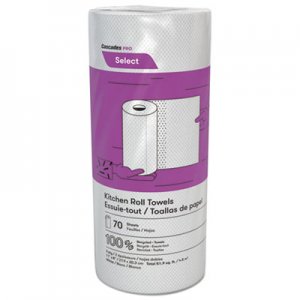 Cascades PRO CSDK070 Decor Perforated Roll Towels, 2-Ply, 8 x 11, White, 70/Roll, 30 Rolls/Carton