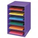 Fellowes 3381201 Vertical Classroom Organizer, 6 shelves, 11 7/8 x 13 1/4 x 18, Purple FEL3381201