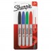 Sharpie SAN30174PP Fine Tip Permanent Marker, Assorted Colors, 4/Set
