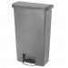 Rubbermaid Commercial RCP1883604 Slim Jim Resin Step-On Container, Front Step Style, 18 gal, Gray