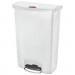 Rubbermaid Commercial RCP1883561 Slim Jim Resin Step-On Container, Front Step Style, 24 gal, White